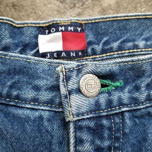 Vintage 90s y2k Tommy Hilfiger High Rise Waisted Relaxed Fit Mom Jeans 9/32 - Picture 4 of 10